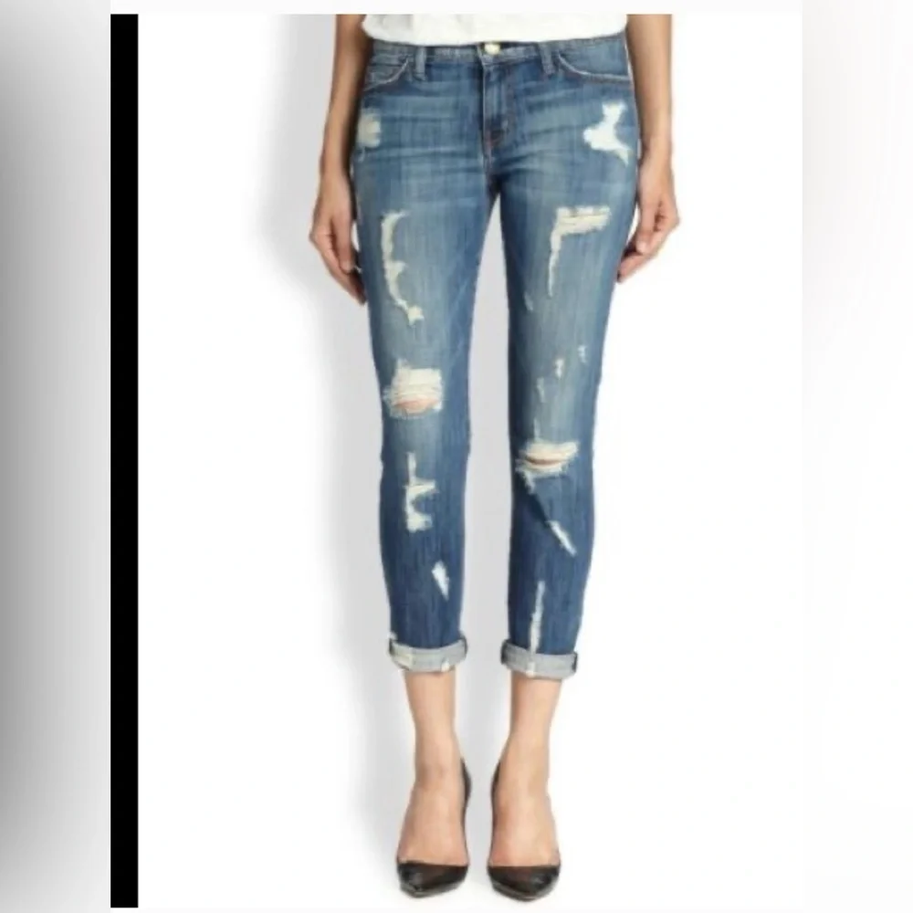 Women Current Elliott Stiletto Jodie Shredded Denim Jeans size‎ 28
